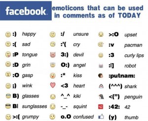 Facebook emoticons